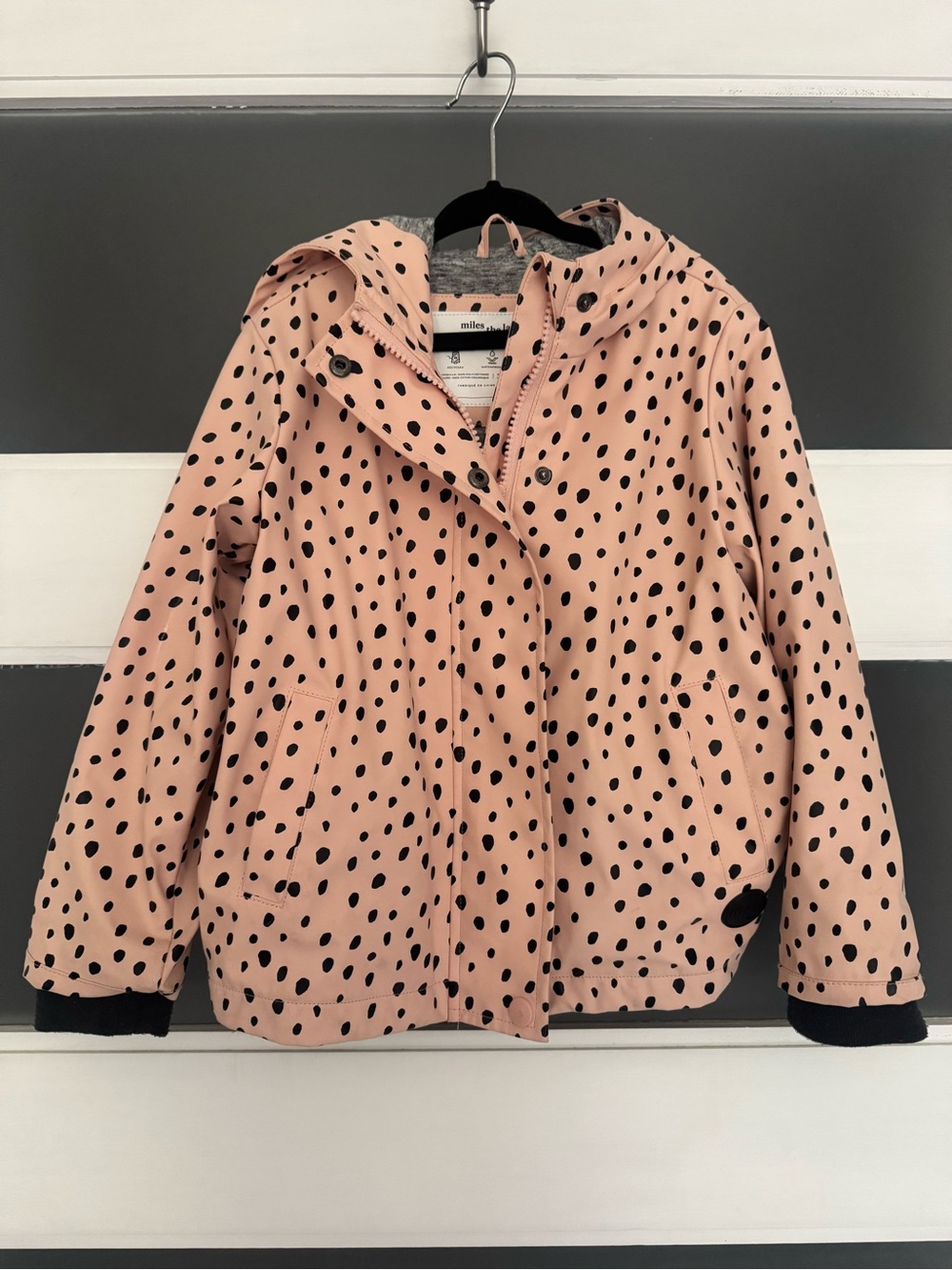 Miles the Label Pink Spotted Rain Coat